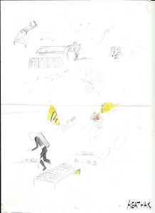 1607 dessin sous l'eau coraux